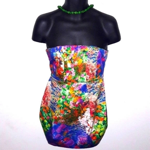 BARDOT Luxe Aquarium Print Dress, 4 - Picture 5 of 7
